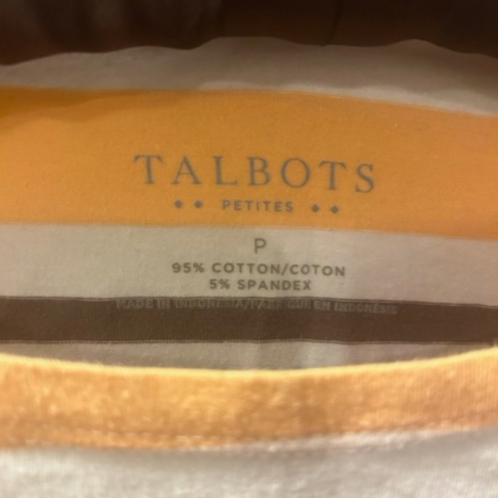 Talbots boat neck striped shirt